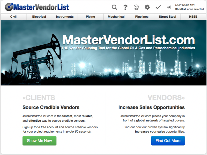 MasterVendorList.com – Vendor Sourcing Platform